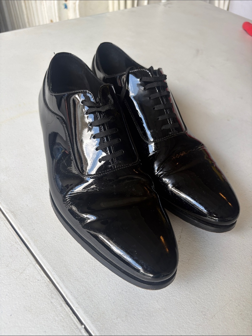 Suitsupply Glossy Black Patent Leather Derby Shoes
